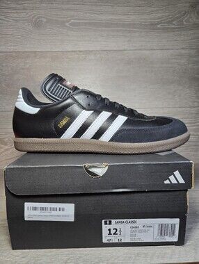 Adidas Samba Classic Core Black / White Mens 12.5 New In Box 034563